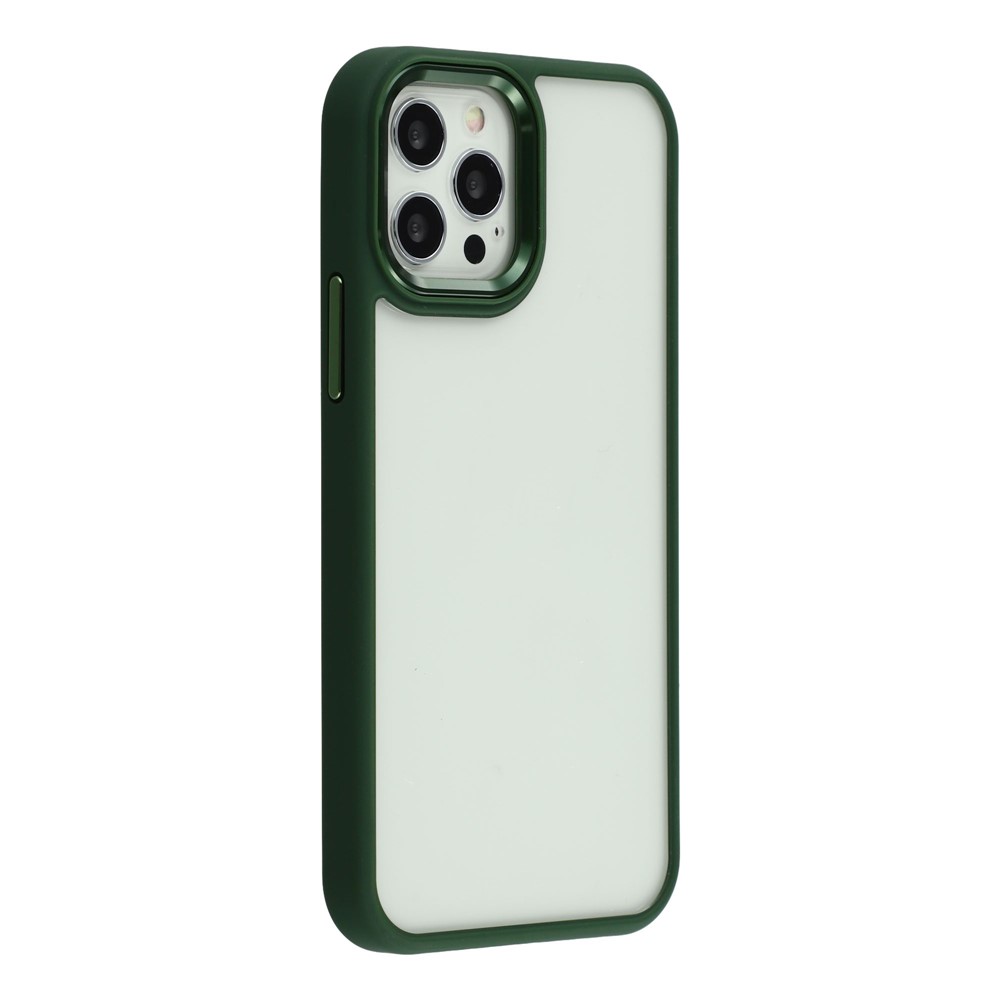For iPhone 12 / 12 Pro Case Anti-Drop TPU + PC Clear Phone Back Cover - Green