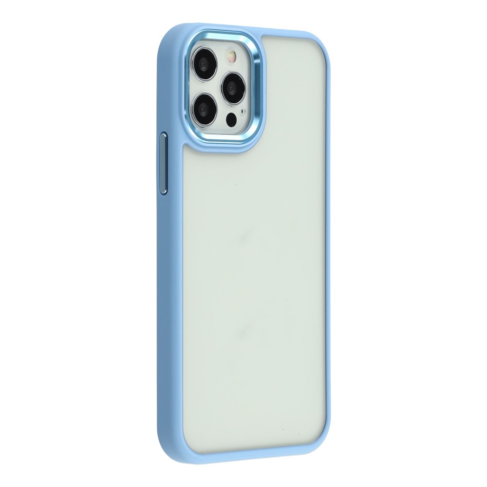 For iPhone 12 / 12 Pro Case Anti-Drop TPU + PC Clear Phone Back Cover - Blue
