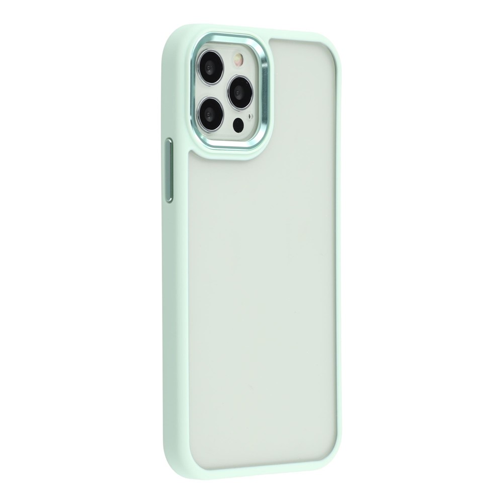 For iPhone 12 / 12 Pro Case Anti-Drop TPU + PC Clear Phone Back Cover - Light Green