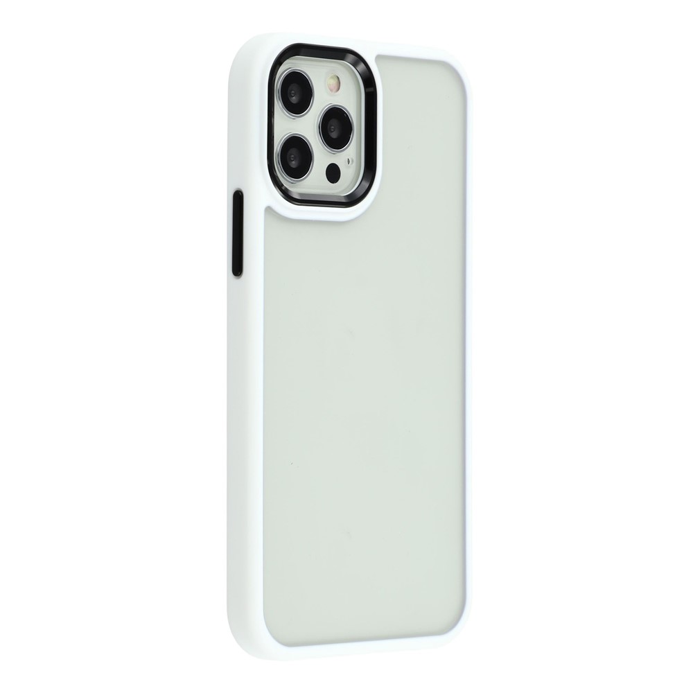 For iPhone 12 / 12 Pro Case Anti-Drop TPU + PC Clear Phone Back Cover - White