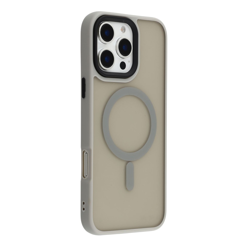 For iPhone 16 Pro Max Case Compatible with MagSafe Skin-Touch PC + TPU Phone Cover - Titanium Grey
