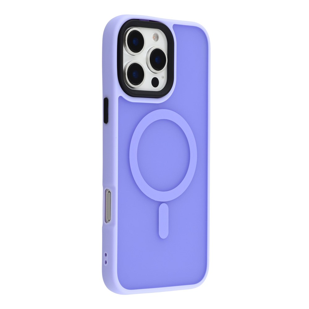 For iPhone 16 Pro Max Case Compatible with MagSafe Skin-Touch PC + TPU Phone Cover - Light Purple