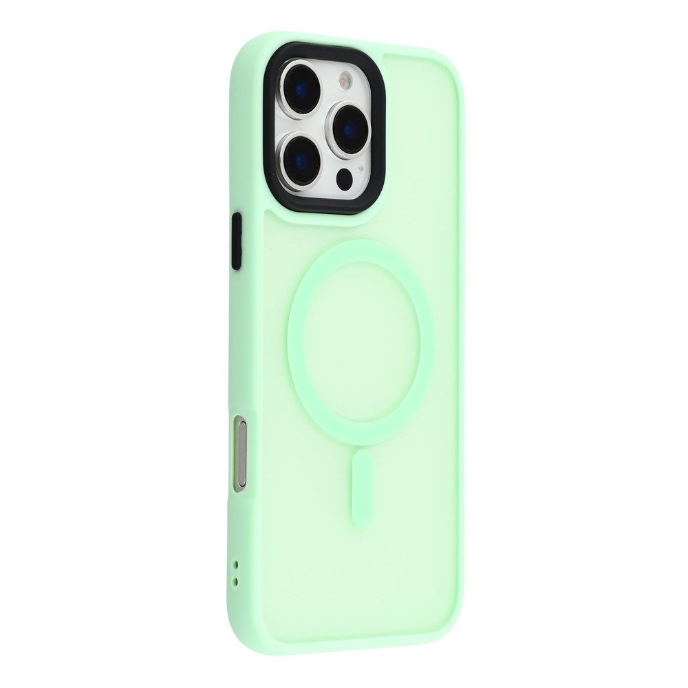 For iPhone 16 Pro Max Case Compatible with MagSafe Skin-Touch PC + TPU Phone Cover - Mint Green
