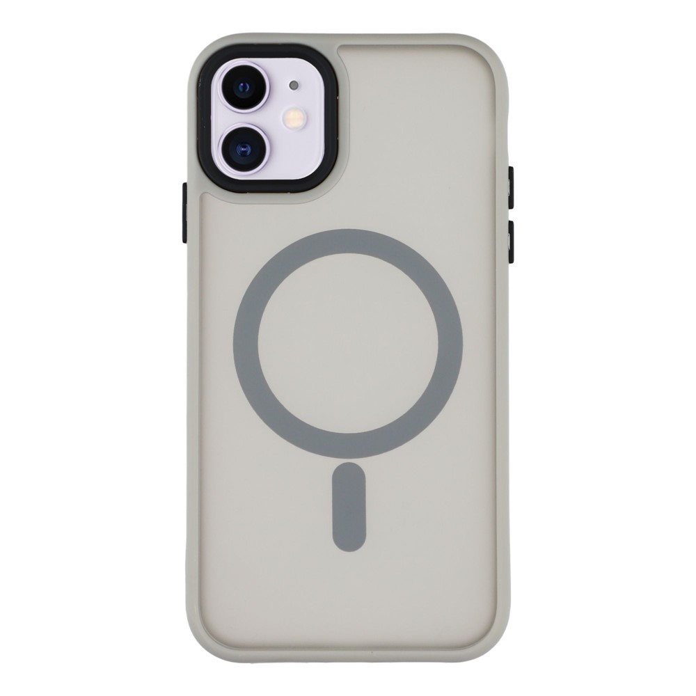 For iPhone 11 Case Compatible with MagSafe Skin-Touch PC + TPU Phone Cover - Titanium Grey