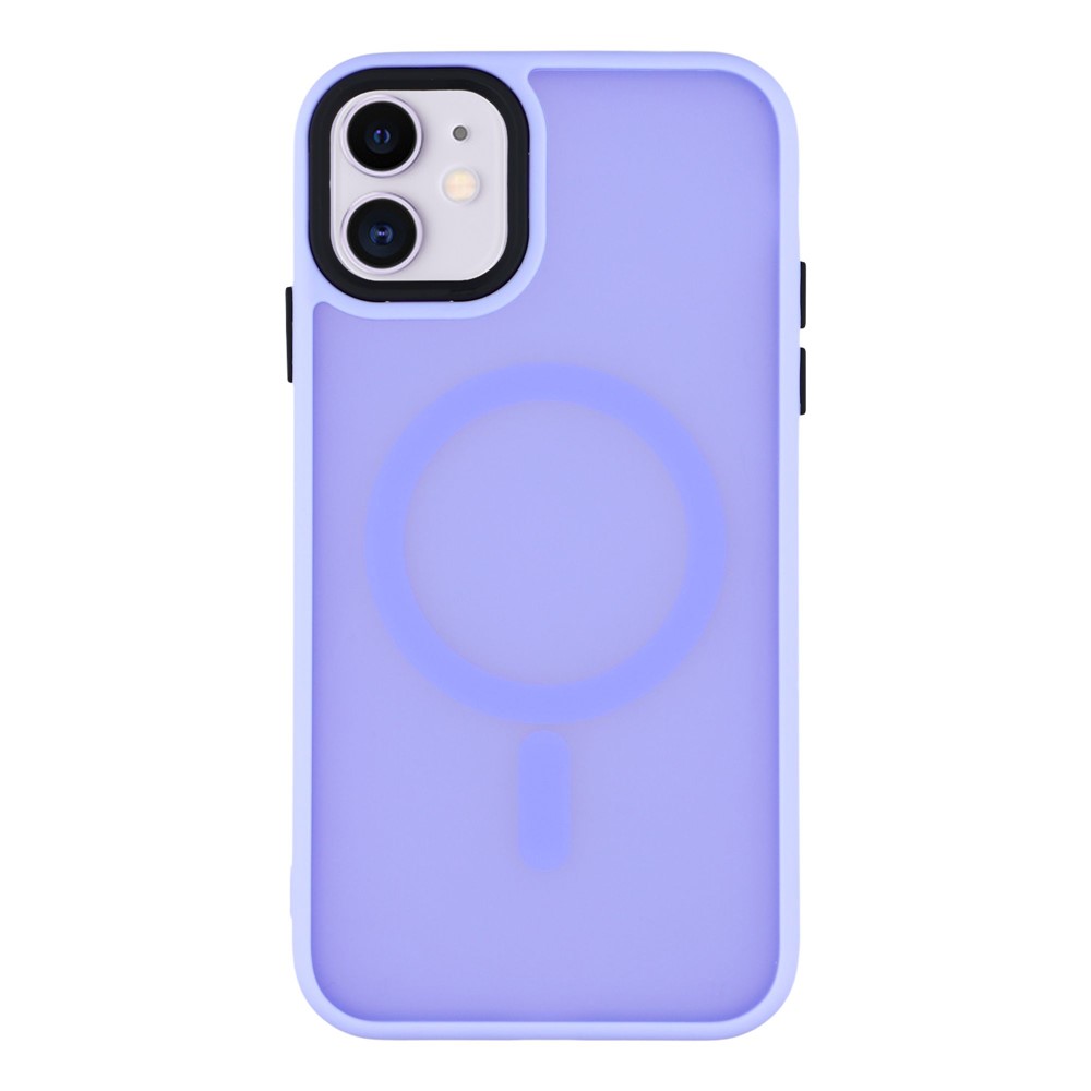 For iPhone 11 Case Compatible with MagSafe Skin-Touch PC + TPU Phone Cover - Light Purple