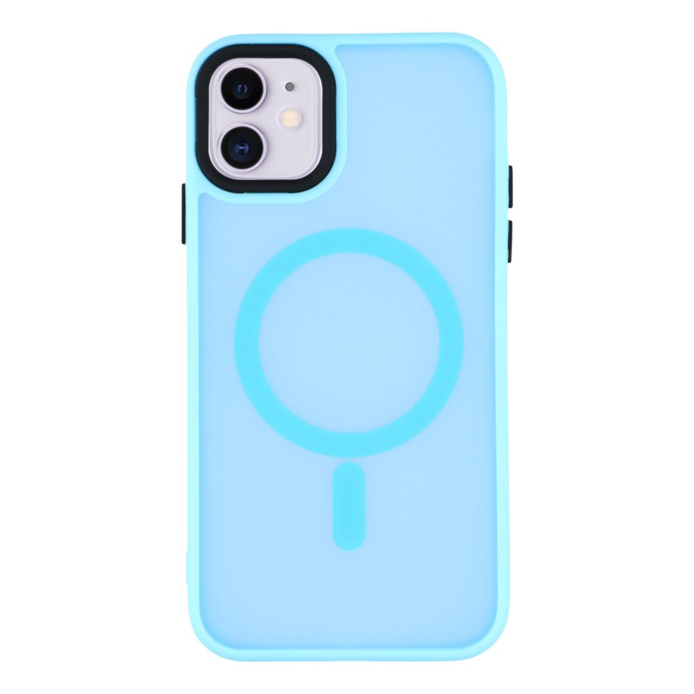For iPhone 11 Case Compatible with MagSafe Skin-Touch PC + TPU Phone Cover - Blue