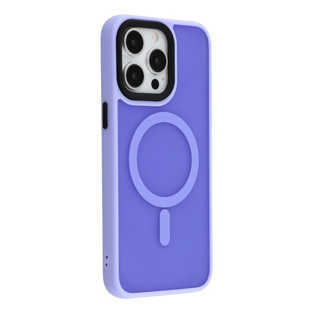 For iPhone 15 Pro Max Case Compatible with MagSafe Skin-Touch PC + TPU Phone Cover - Light Purple