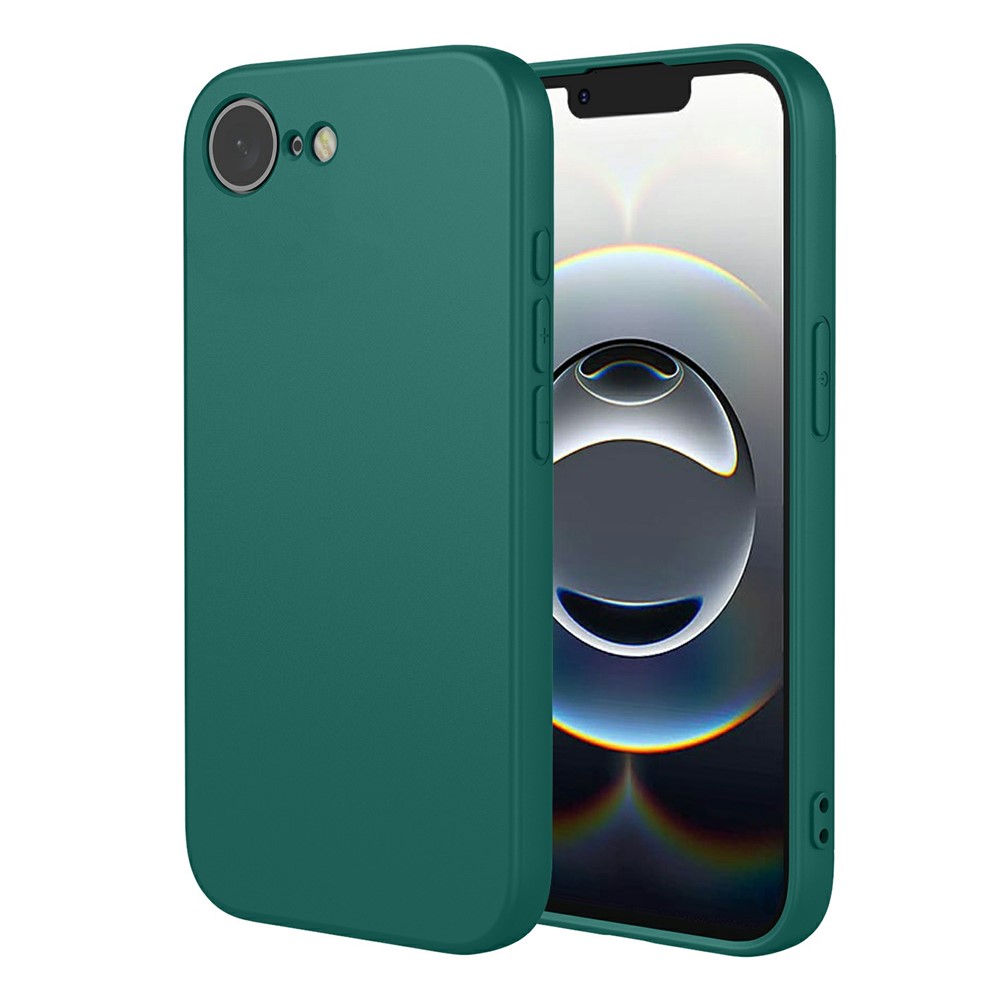 For iPhone 16e Case Soft TPU Shockproof Protective Phone Cover - Blackish Green