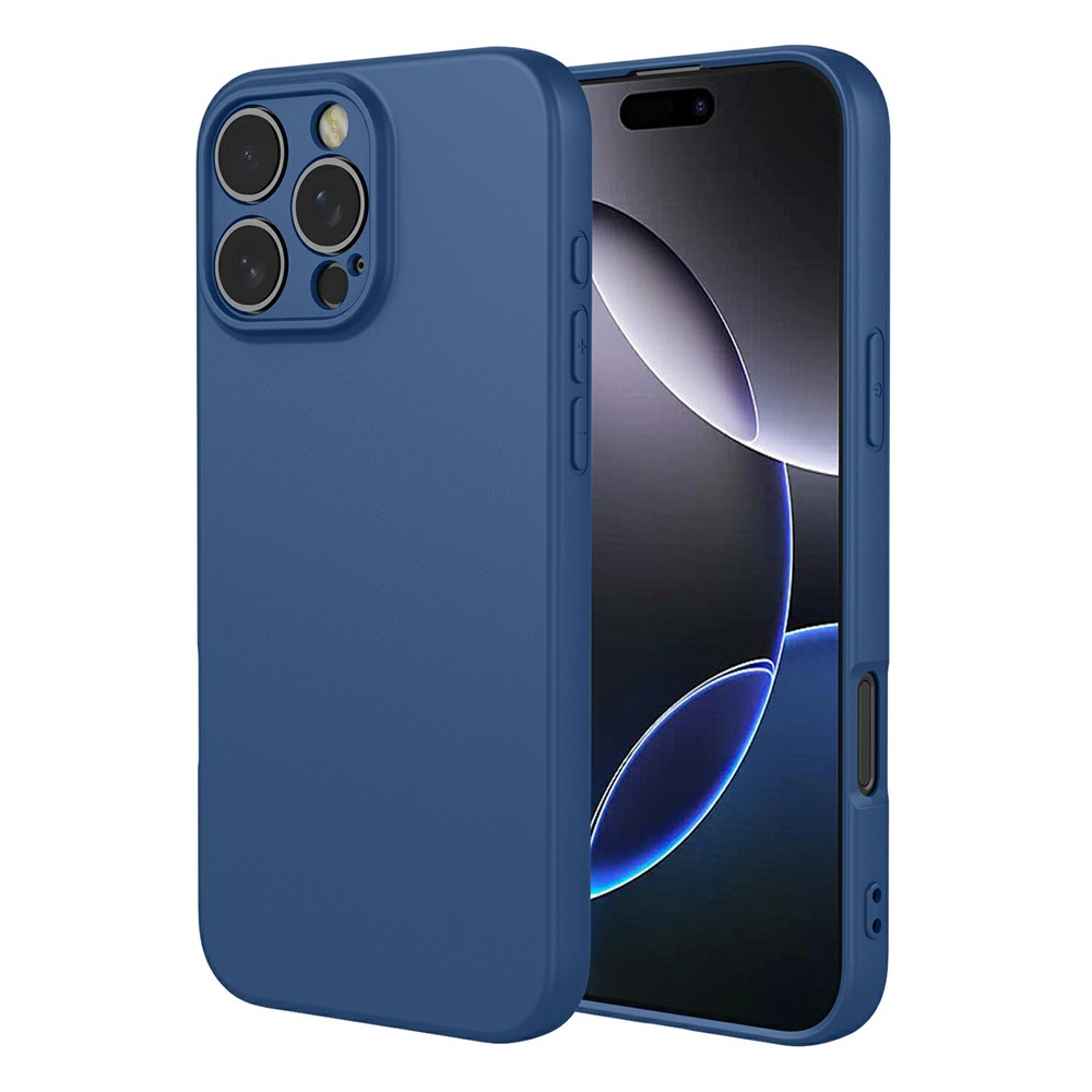 For iPhone 16 Pro Case Soft TPU Shockproof Protective Phone Cover - Blue