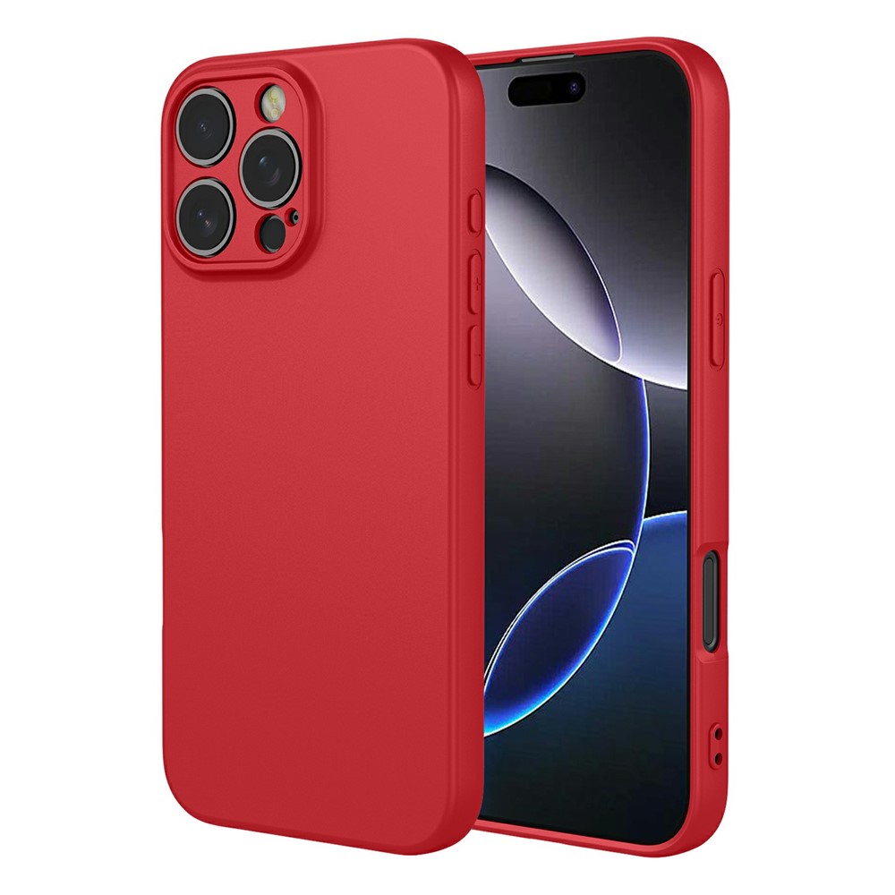 For iPhone 16 Pro Case Soft TPU Shockproof Protective Phone Cover - Red