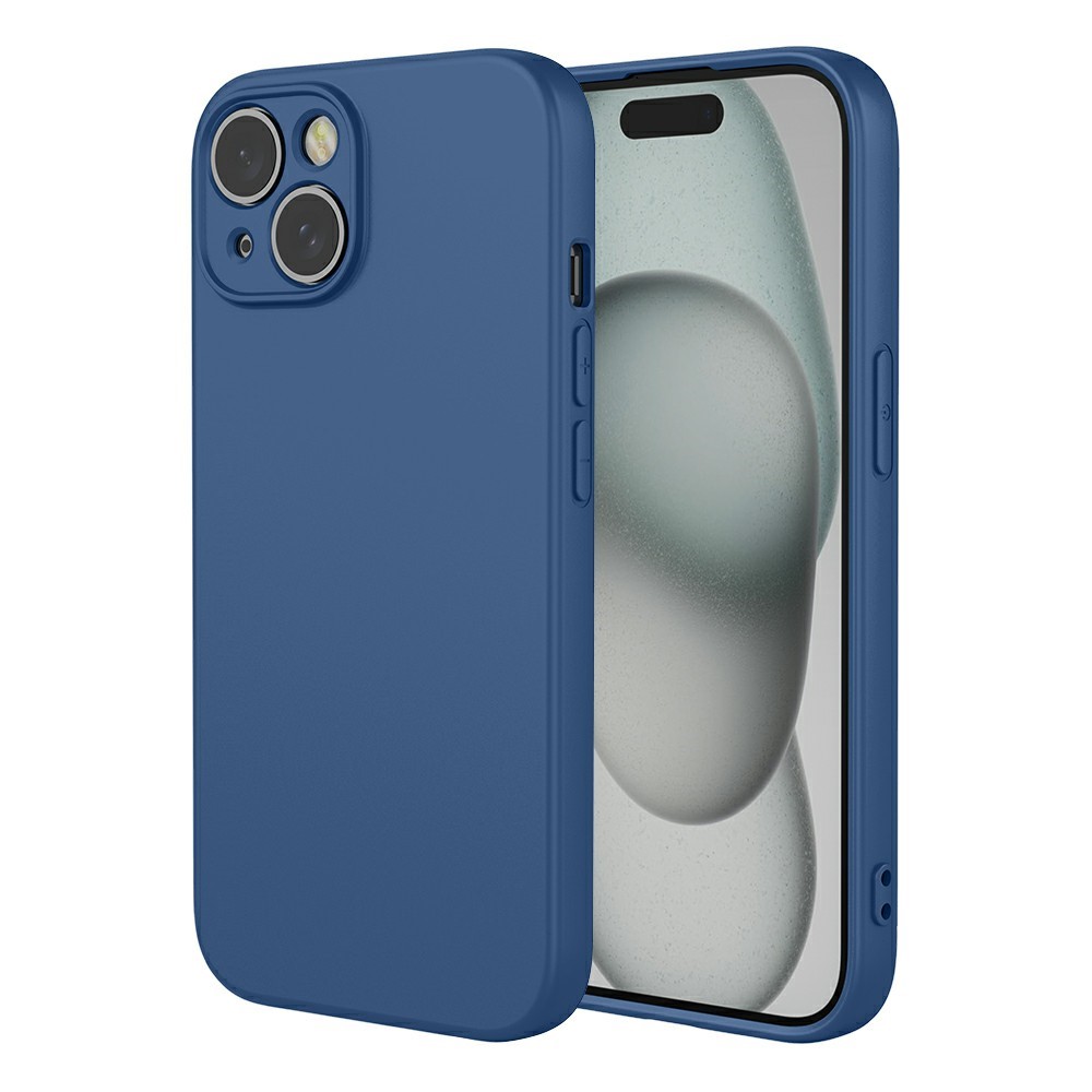 For iPhone 15 Case Soft TPU Shockproof Protective Phone Cover - Blue
