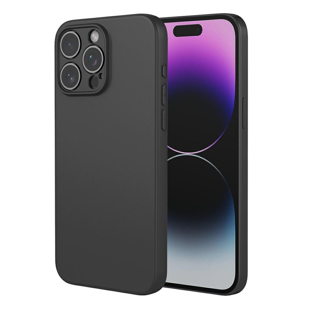 For iPhone 15 Pro Case Soft TPU Shockproof Protective Phone Cover - Black