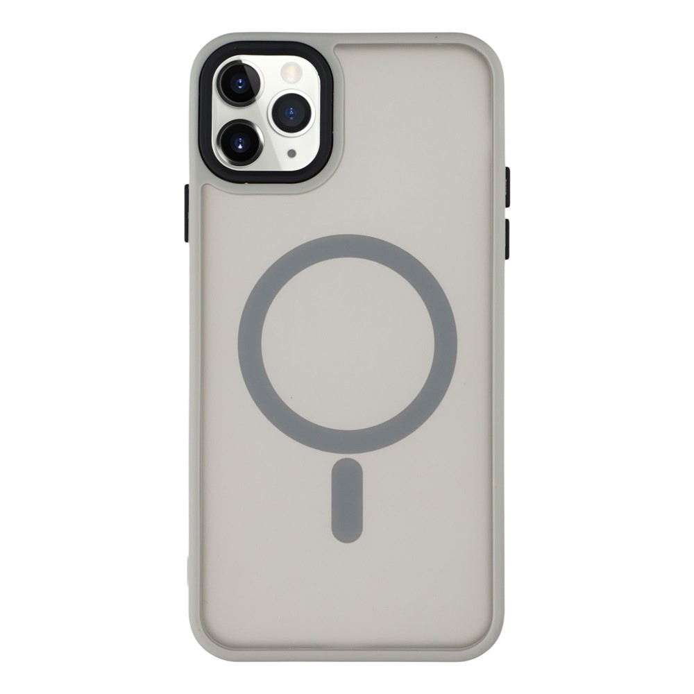 For iPhone 11 Pro Case Compatible with MagSafe Skin-Touch PC + TPU Phone Cover - Titanium Grey