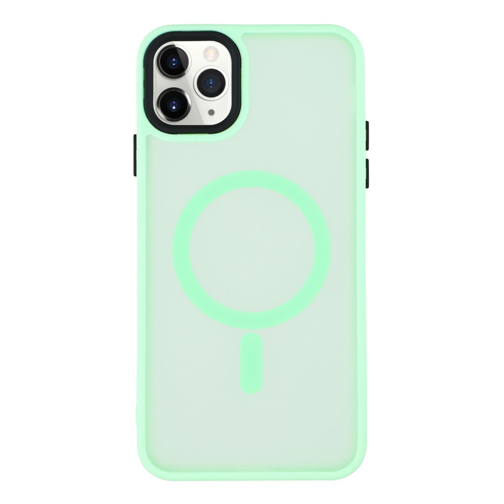 For iPhone 11 Pro Case Compatible with MagSafe Skin-Touch PC + TPU Phone Cover - Mint Green
