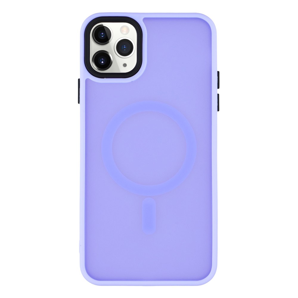 For iPhone 11 Pro Case Compatible with MagSafe Skin-Touch PC + TPU Phone Cover - Purple