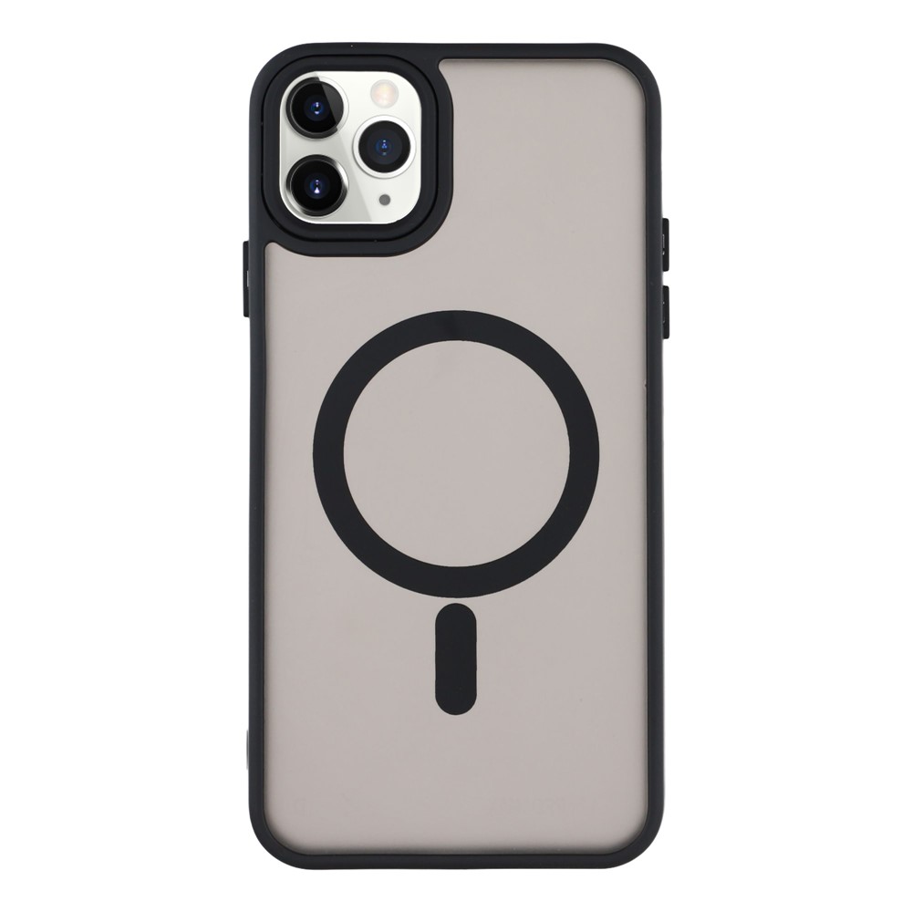 For iPhone 11 Pro Case Compatible with MagSafe Skin-Touch PC + TPU Phone Cover - Black