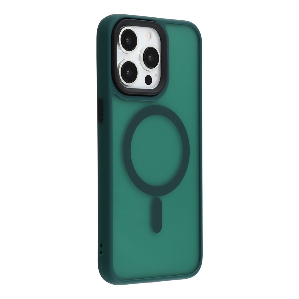 For iPhone 12 Pro / 12 Magnetic Case Skin-Feel Semi-Transparent Shockproof Protection - Green