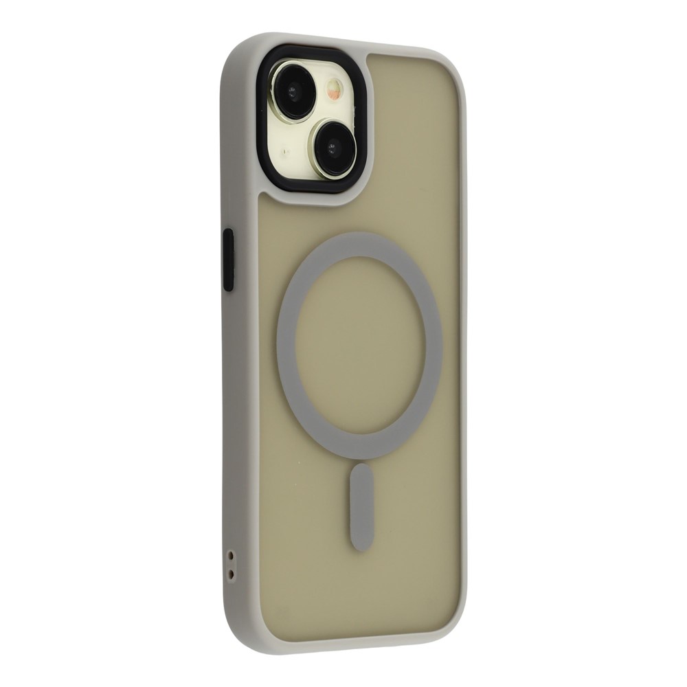 For iPhone 14  /  13 Case Compatible with MagSafe Skin-Touch PC + TPU Phone Cover - Titanium Grey