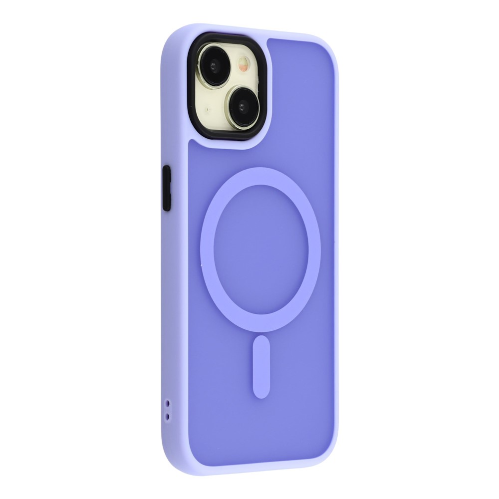 For iPhone 14 / 13 Case Compatible with MagSafe Skin-Touch PC + TPU Phone Cover - Purple