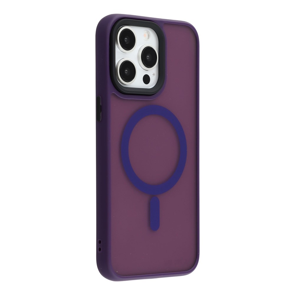 For iPhone 13 Pro Max Case Compatible with MagSafe Skin-Touch PC + TPU Phone Cover - Dark Purple