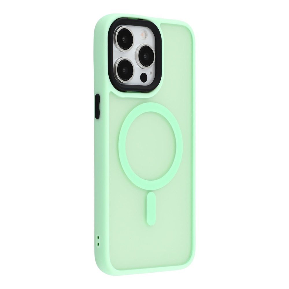 For iPhone 14 Pro Case Compatible with MagSafe Skin-Touch PC + TPU Phone Cover - Mint Green