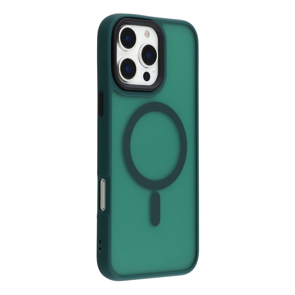 For iPhone 16 Pro Case Compatible with MagSafe Skin-Touch PC + TPU Phone Cover - Green