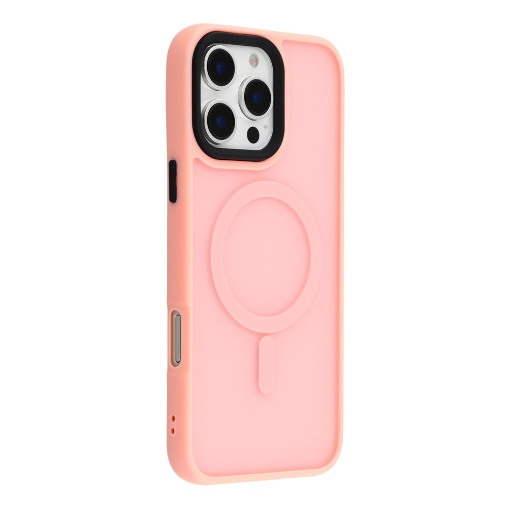 For iPhone 16 Pro Case Compatible with MagSafe Skin-Touch PC + TPU Phone Cover - Pink
