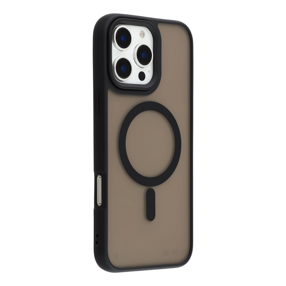 For iPhone 16 Pro Case Compatible with MagSafe Skin-Touch PC + TPU Phone Cover - Black