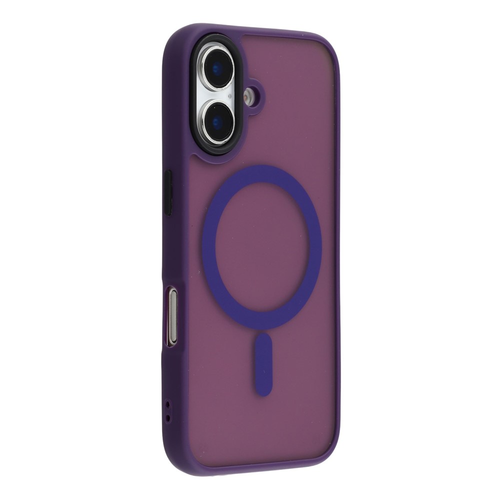 For iPhone 16 Plus Case Compatible with MagSafe Skin-Touch PC + TPU Phone Cover - Dark Purple