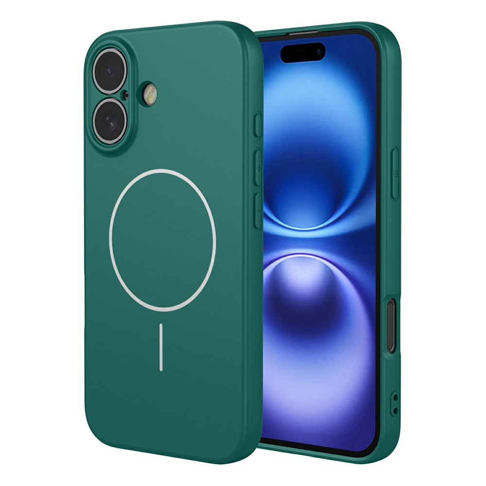 Bulk Purchasing For iPhone 16 Plus Case Compatible with MagSafe Soft TPU Phone Back Cover - Blackish Green