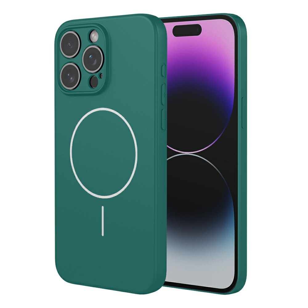 Bulk Purchasing For iPhone 15 Pro Max Case Compatible with MagSafe Soft TPU Phone Back Cover - Blackish Green