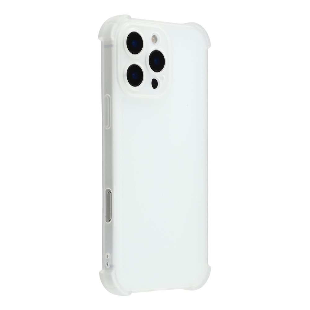 For iPhone 16 Pro Case Skin Touch Matte TPU Phone Back Cover Precise Cutouts - Transparent White
