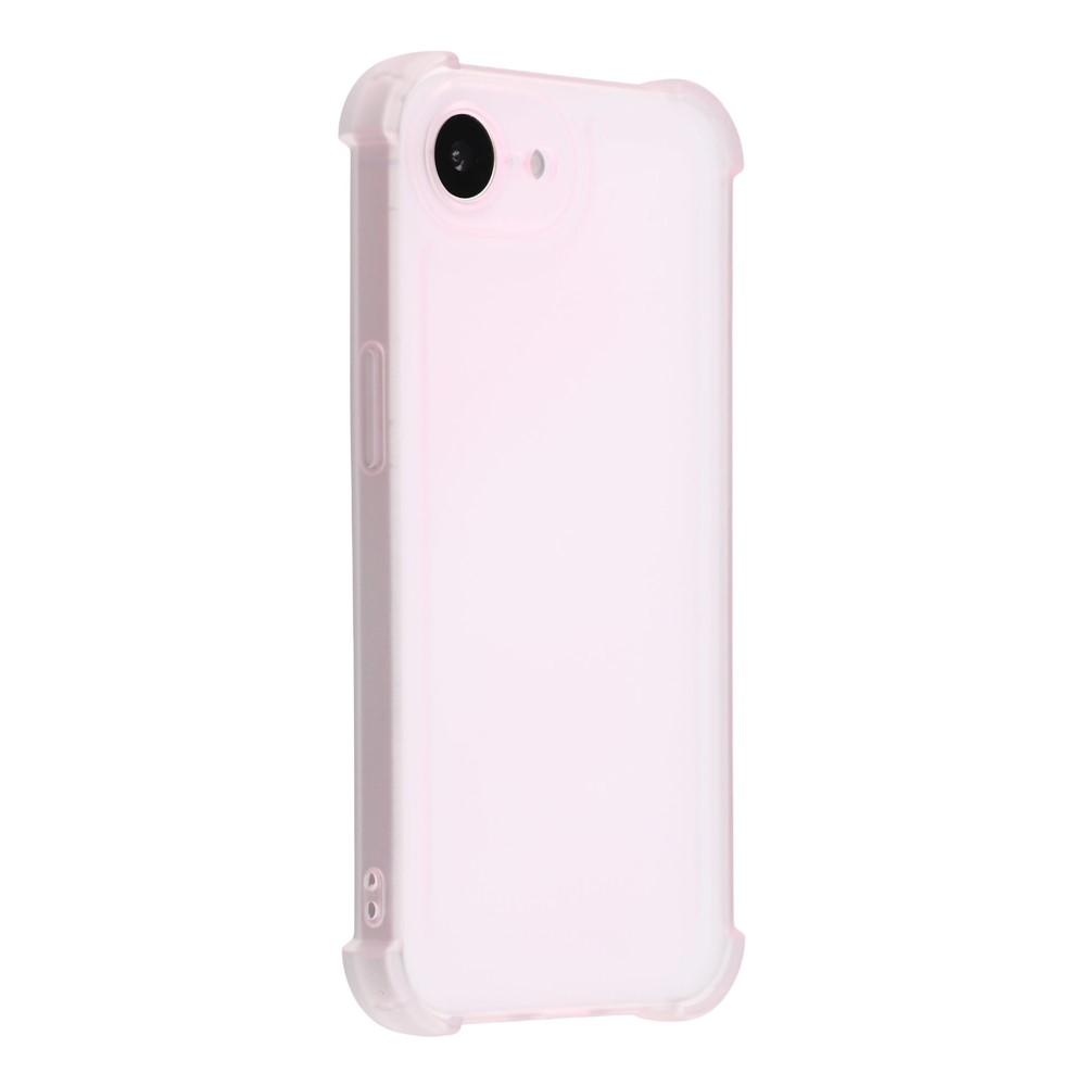 For iPhone 16e Case Skin Touch Matte TPU Phone Back Cover Precise Cutouts - Transparent Pink