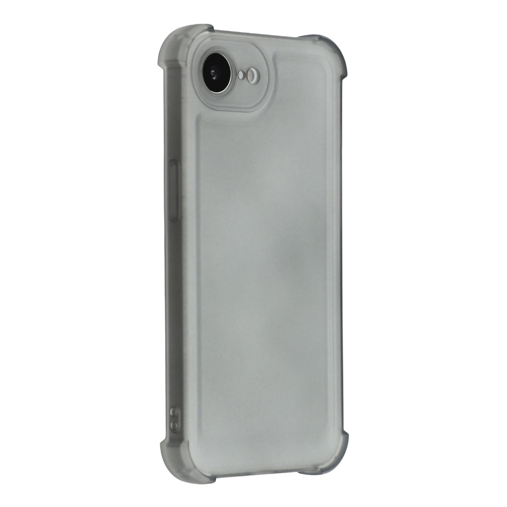 For iPhone 16e Case Skin Touch Matte TPU Phone Back Cover Precise Cutouts - Transparent Black