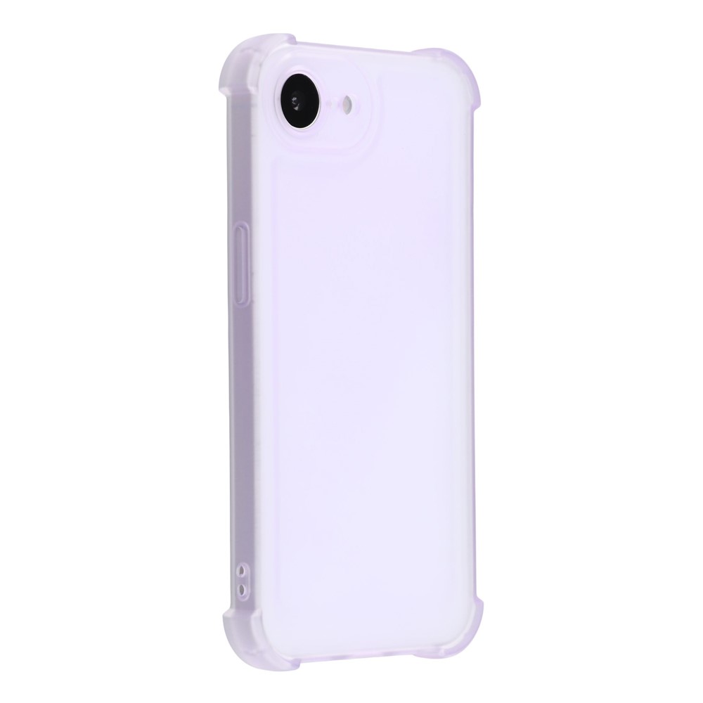 For iPhone 16e Case Skin Touch Matte TPU Phone Back Cover Precise Cutouts - Transparent Purple