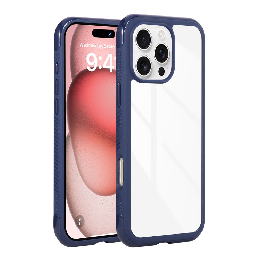 For iPhone 16 Pro Max Case TPU + PC Transparent Protective Phone Cover - Sapphire