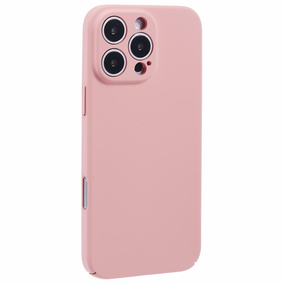 For iPhone 16 Pro Case Skin-Touch Rubberized Hard PC Phone Cover - Pink