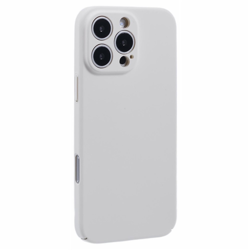 For iPhone 16 Pro Case Skin-Touch Rubberized Hard PC Phone Cover - White