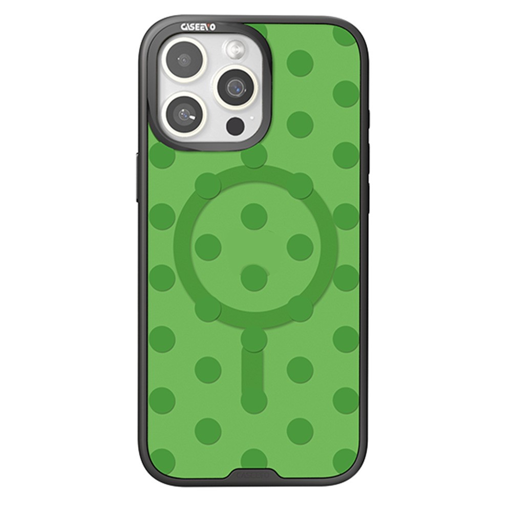 CASEEVO For iPhone 16 Pro Max Case Compatible with MagSafe TPU Acrylic Cover with Interchangeable Dots Backplate - Green