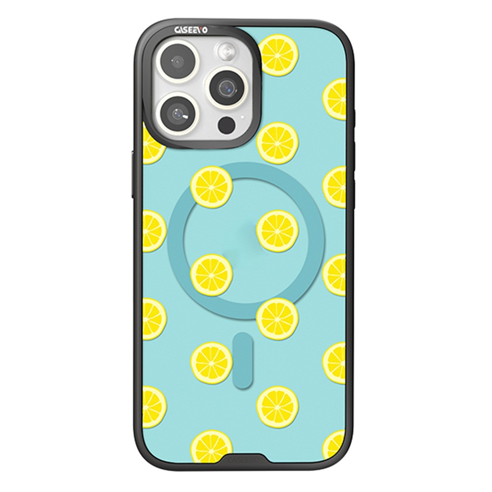 CASEEVO For iPhone 16 Pro Max Case Compatible with MagSafe TPU Acrylic Cover with Interchangeable Dots Backplate - Lemon