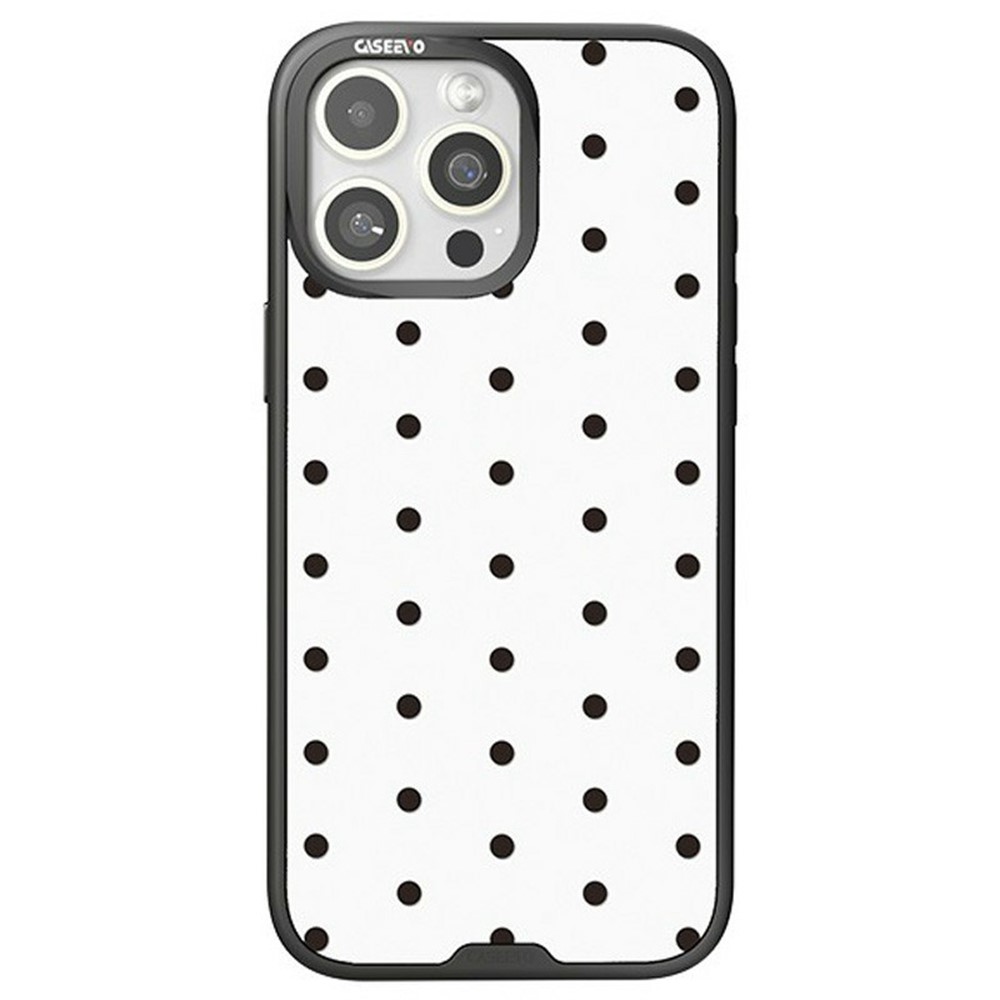 CASEEVO For iPhone 14 Pro Max Case Compatible with MagSafe TPU Acrylic Cover with Interchangeable Dots Backplate - White