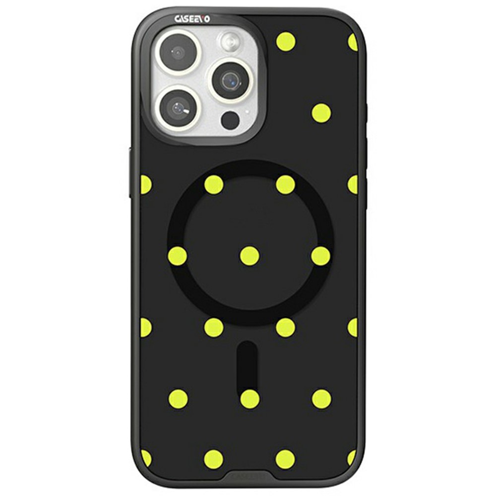 CASEEVO For iPhone 14 Pro Max Case Compatible with MagSafe TPU Acrylic Cover with Interchangeable Dots Backplate - Blackish Green