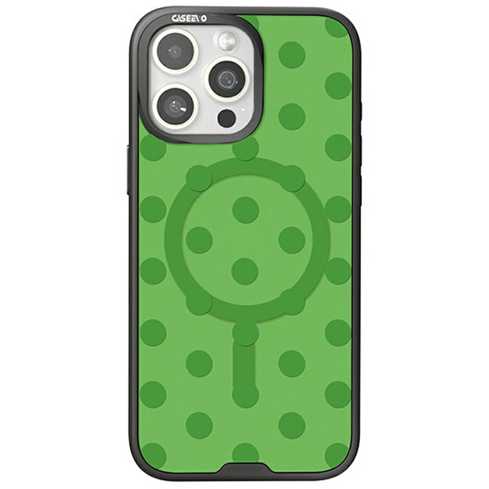 CASEEVO For iPhone 14 Pro Case Compatible with MagSafe TPU Acrylic Cover with Interchangeable Dots Backplate - Green
