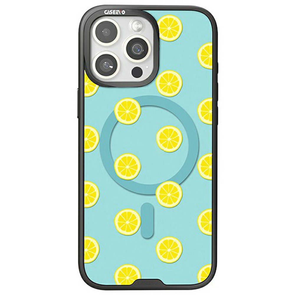 CASEEVO For iPhone 14 Pro Case Compatible with MagSafe TPU Acrylic Cover with Interchangeable Dots Backplate - Lemon