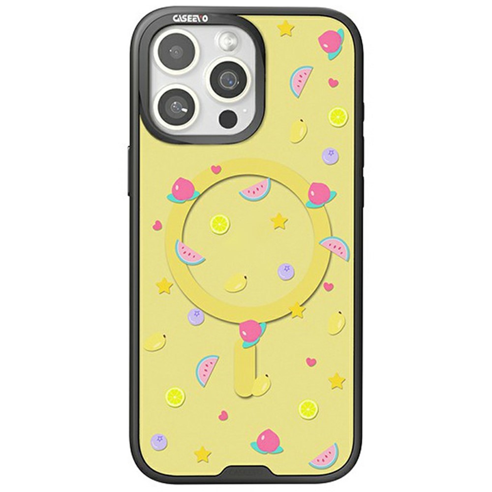 CASEEVO For iPhone 14 Pro Case Compatible with MagSafe TPU Acrylic Cover with Interchangeable Dots Backplate - Fruit