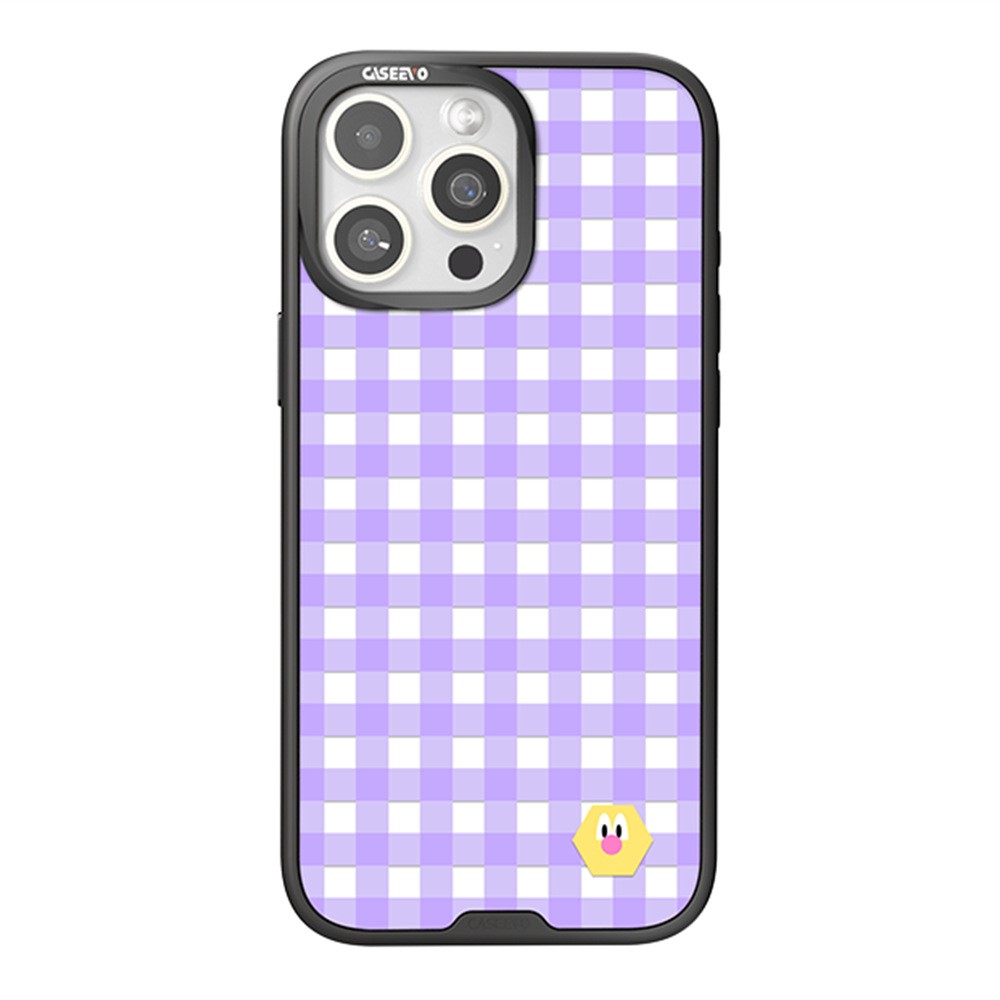 CASEEVO For iPhone 14 Pro Case Compatible with MagSafe TPU Acrylic Magnetic Phone Cover with Detachable Grid Backplate - Purple