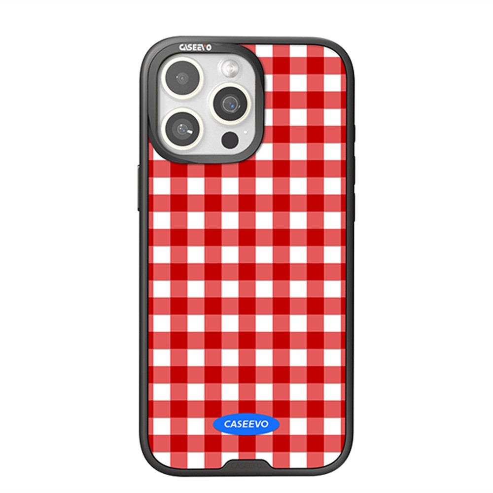 CASEEVO For iPhone 14 Pro Max Case Compatible with MagSafe TPU Acrylic Magnetic Phone Cover with Detachable Grid Backplate - Red