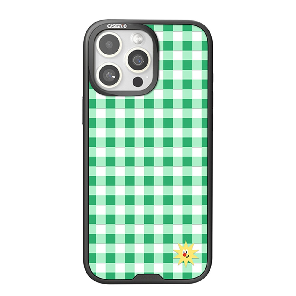 CASEEVO For iPhone 15 Pro Max Case Compatible with MagSafe TPU Acrylic Magnetic Phone Cover with Detachable Grid Backplate - Green
