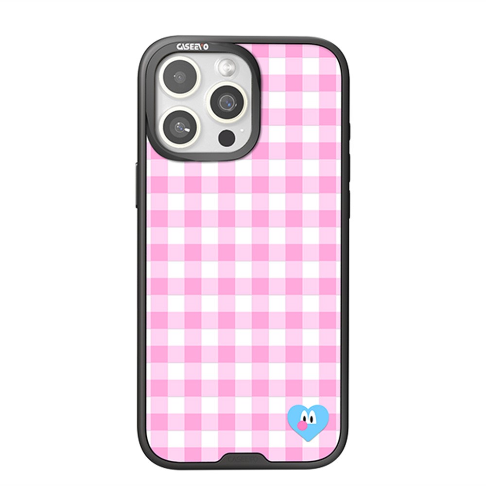 CASEEVO For iPhone 16 Pro Max Case Compatible with MagSafe TPU Acrylic Magnetic Phone Cover with Detachable Grid Backplate - Pink