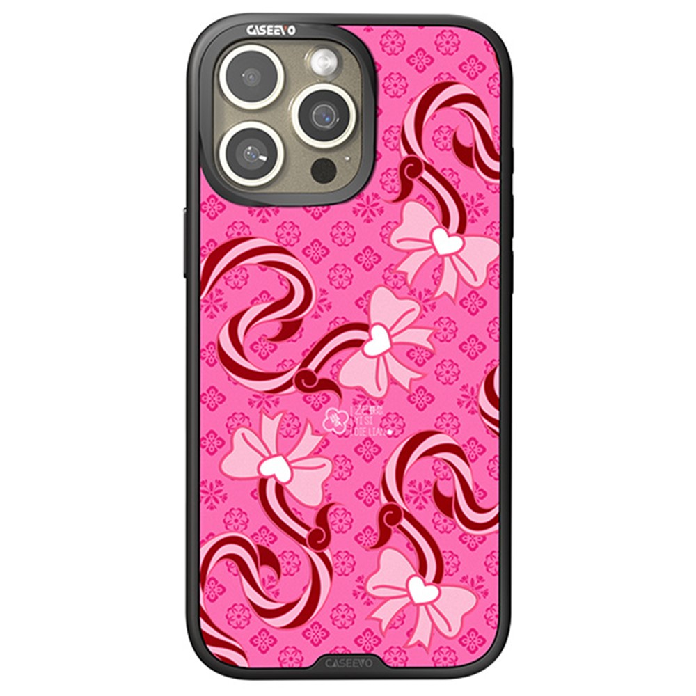 CASEEVO For iPhone 15 Pro Magnetic Case Compatible with MagSafe TPU Acrylic Phone Cover with Detachable Backplate - Butterfly Romance